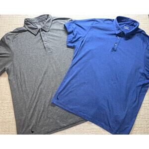 Two Mens Untuckit Clavidor Polo Shirts Men XXL Short Sleeve Collared